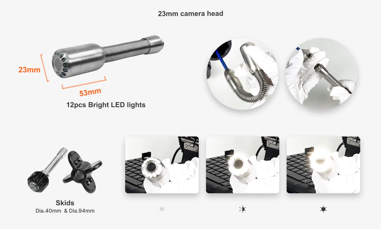 Plumbing Camera System- 23mm Camera Head Plumbing Camera System- 23mm Camera Head